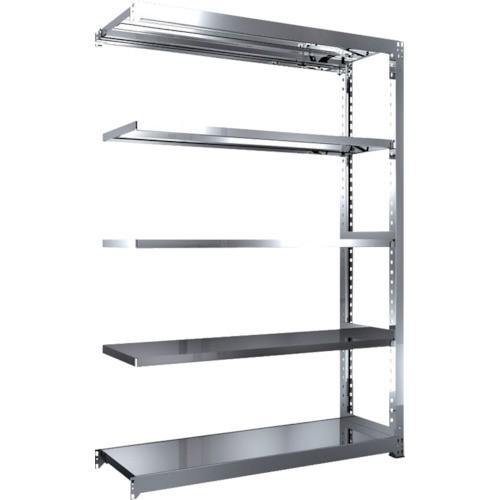 (送料別途)(直送品)TRUSCO ステンレス製中量ボルトレス棚 SM3型 W1500×D471×H2100 5段 連結 SM3-7555B