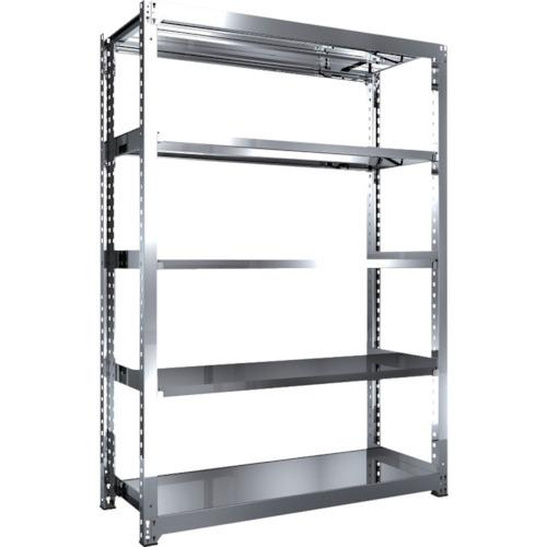(送料別途)(直送品)TRUSCO ステンレス製中量ボルトレス棚 SM3型 W1500×D571×H2100 5段 単体 SM3-7565