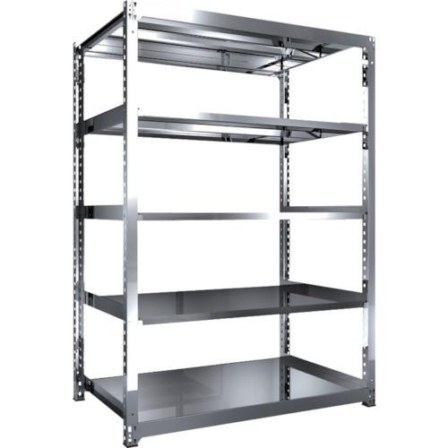 (送料別途)(直送品)TRUSCO ステンレス製中量ボルトレス棚 SM3型 W1500×D921×H2100 5段 単体 SM3-7595
