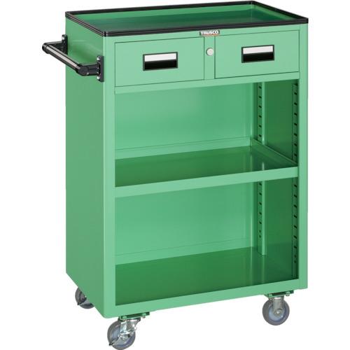 (送料別途)(直送品)TRUSCO ツールワゴン 600X400XH880 引出・幕板付 ヤンググリーン NTS-403N-YG