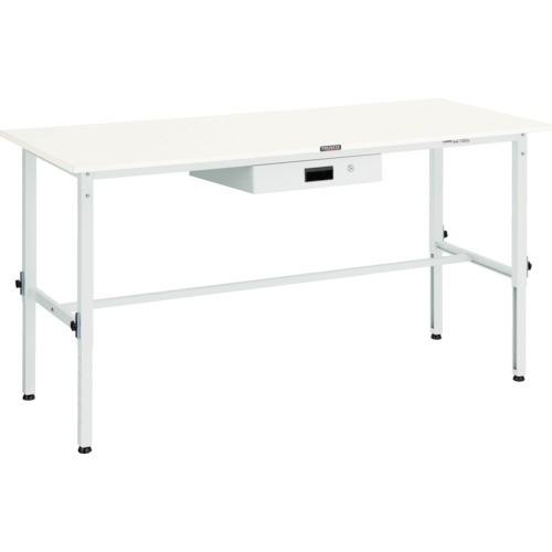 (送料別途)(直送品)TRUSCO SAEM型高さ調整作業台 1800X900 薄型1段引出付 ホワイト色 SAEM-1809UDK1 W