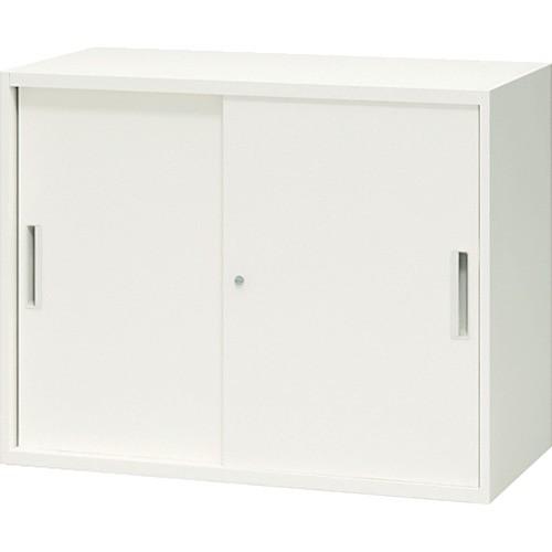 (送料別途)(直送品)ナイキ スチール引違い書庫 2枚扉 899×450×700 ホワイト CW-0907H-WW