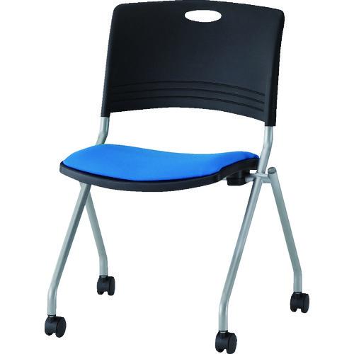 (送料別途)(直送品)TOKIO ミーティングチェア(スタッキング) 布 クリアブルー FNC-K5-CB