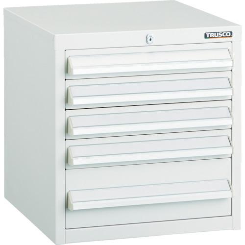 (運賃見積り)(直送品)TRUSCO LVR型キャビネット 392X412XH420 引出5段 W LVR-423W