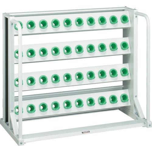(送料別途)(直送品)TRUSCO ツーリングラック BT・NT40兼用 40個収納 ロック付 ヤンググリーン色 VTL-410-YG
