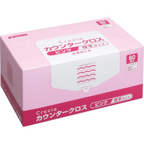 (送料別途)(直送品)クレシア カウンタークロス 厚手タイプ ピンク 65322