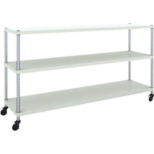 (送料別途)(直送品)TRUSCO スチールラック フェニックスラック 1800X450 3段 U車輪付 W色 抗菌粉体塗装 PER-3643-U125-W