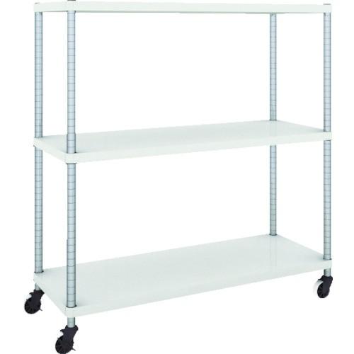 (送料別途)(直送品)TRUSCO スチールラック フェニックスラック 1200X450 3段 U車輪付 W色 抗菌粉体塗装 PER-4443-U125-W