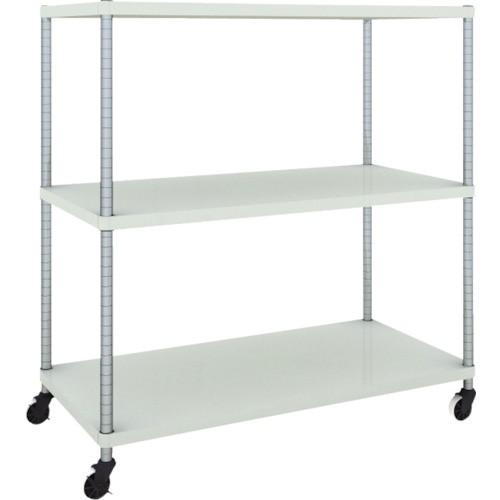 (送料別途)(直送品)TRUSCO スチールラック フェニックスラック 1200X600 3段 U車輪付 W色 抗菌粉体塗装 PER-4463-U125-W