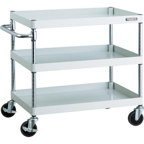 (送料別途)(直送品)TRUSCO ツールワゴン フェニックスワゴン 省音 750X500XH740 3段 ホワイト PEW-773-W