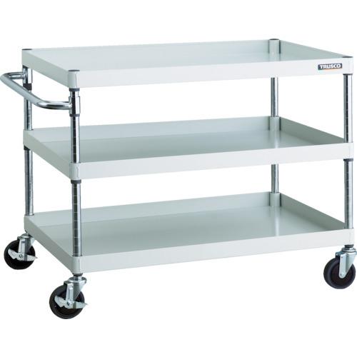 (送料別途)(直送品)TRUSCO ツールワゴン フェニックスワゴン 省音 900X600XH740 3段 ホワイト PEW-793-W