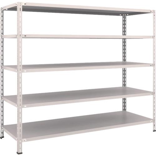 (送料別途)(直送品)TRUSCO スチールラック 軽量棚 中棚ボルトレス型1800X600X1500 5段 ネオグレー L56W-15:NG