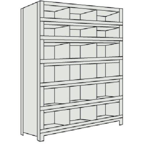 (送料別途)(直送品)TRUSCO スチール製軽量ボルト式棚 縦仕切前当付 W875×D300×H1800 3列6段 ネオグレー 63V-57:NG