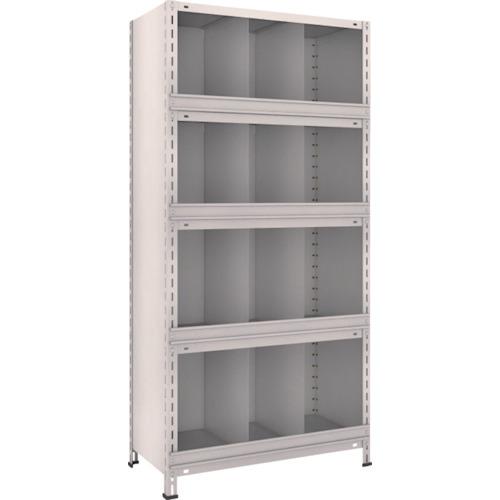 (送料別途)(直送品)TRUSCO スチール製軽量ボルト式棚 縦仕切前当付 W875×D450×H1800 3列4段 ネオグレー 63X-55:NG