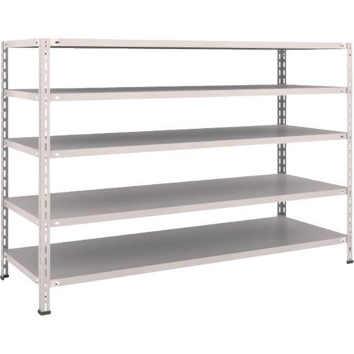 (送料別途)(直送品)TRUSCO スチールラック 軽量棚 中棚ボルトレス型1800X600X1200 5段 ネオグレー L46W-15:NG