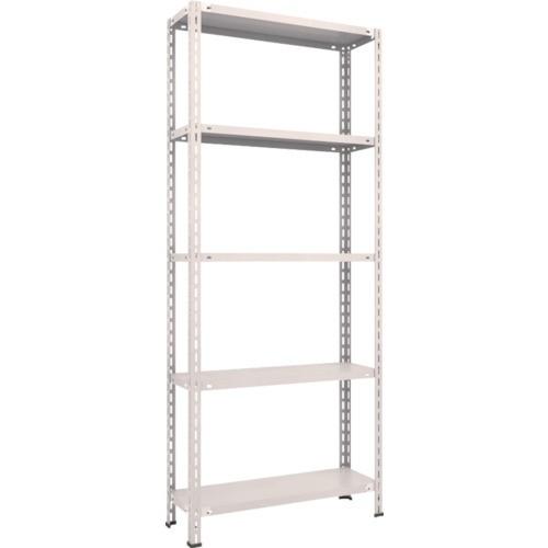 (送料別途)(直送品)TRUSCO スチールラック 軽量棚 中棚ボルトレス型 875X300X2100 5段 ネオグレー L73V-15:NG
