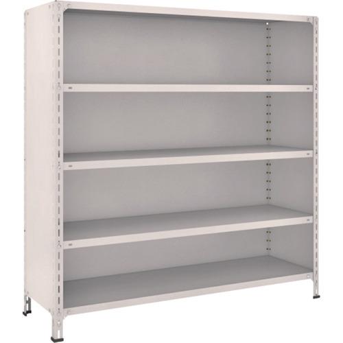 (送料別途)(直送品)TRUSCO スチールラック 軽量棚背板・側板付 W1500XD450X1500 5段 ネオグレー 55X-25:NG