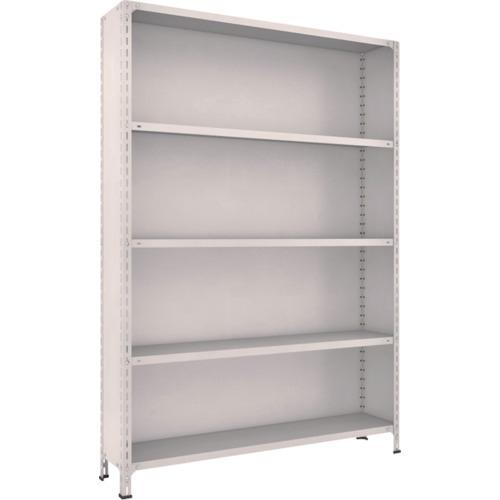 (送料別途)(直送品)TRUSCO スチールラック 軽量棚背板・側板付 W1500XD300X2100 5段 ネオグレー 75V-25:NG