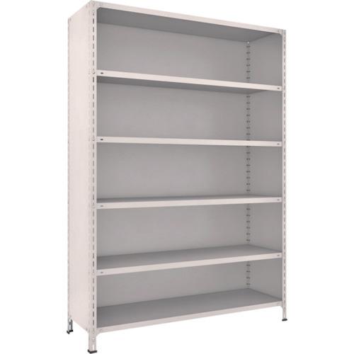 (送料別途)(直送品)TRUSCO スチールラック 軽量棚背板・側板付 W1500XD450X2100 6段 ネオグレー 75X-26:NG