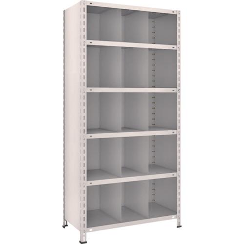 (送料別途)(直送品)TRUSCO スチール製軽量ボルト式棚 縦仕切付 W875×D450×H1800 3列5段 ネオグレー 63X-36:NG