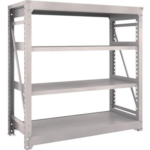 (送料別途)(直送品)TRUSCO スチールラック M10型重量棚 1500X620XH1500 4段 単体 ネオグレー M10-5564:NG