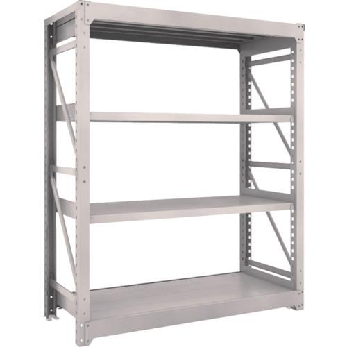(送料別途)(直送品)TRUSCO スチールラック M10型重量棚 1500X620XH1800 4段 単体 ネオグレー M10-6564:NG