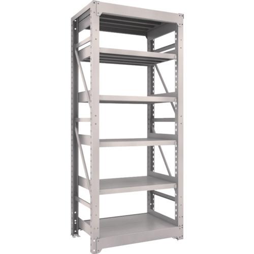 (送料別途)(直送品)TRUSCO スチール製重量ボルト式棚 M10型 W900×D620×H2115 6段 単体 ネオグレー M10-7366:NG