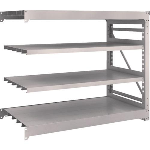 (送料別途)(直送品)TRUSCO スチールラック M10型重量棚 1500X760XH1200 4段 連結 ネオグレー M10-4574B:NG