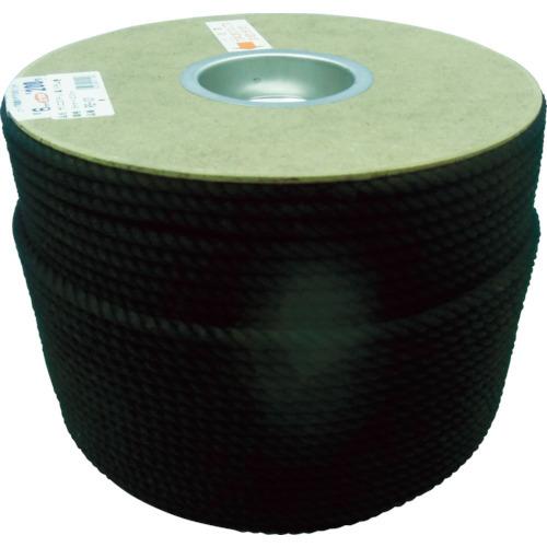 ユタカメイク ポリエステルロープ ドラム巻 6φ×200m 黒 PRS-101