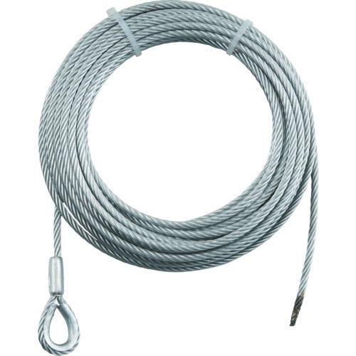 TRUSCO 手動ウインチ用SUSワイヤーΦ8×10M用(シンブル入りロック) SUSWWS8-10