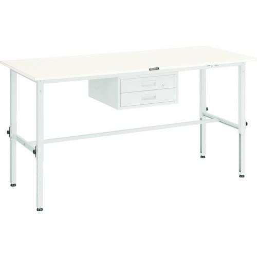 (送料別途)(直送品)TRUSCO RAEM型高さ調節作業台 1800X900 2段引出付 グリーン色 RAEM-1809F2