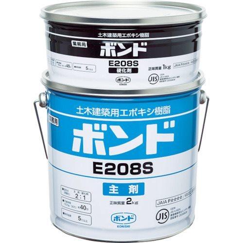 (送料別途)(直送品)コニシ E208W コンクリート用補修剤 注入補修用・充てん接着用高粘度形エポキシ樹脂 3kgセット 冬用 4Ｓ 45734