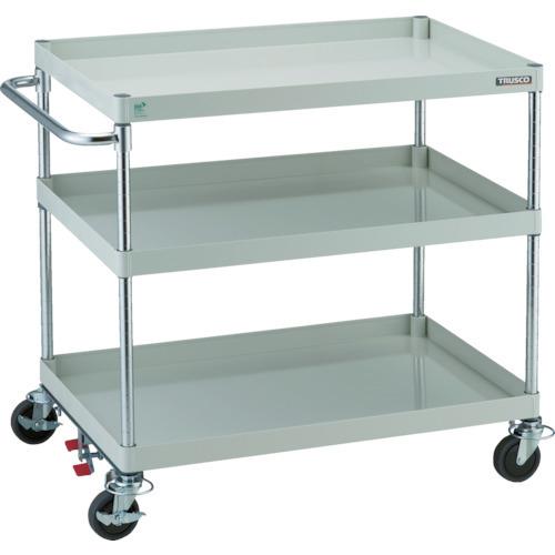 (送料別途)(直送品)TRUSCO ツールワゴン フェニックスワゴン 省音 900X600 4輪S付 ホワイト PEW-993-4B-W