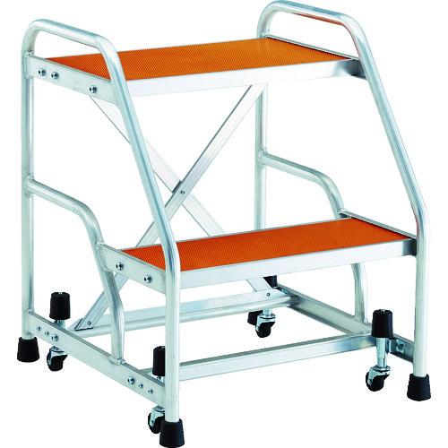 (送料別途)(直送品)TRUSCO アルミ製作業用踏台 マグネット保持キャスター付 高さ0.6m2段 TAF-92MG