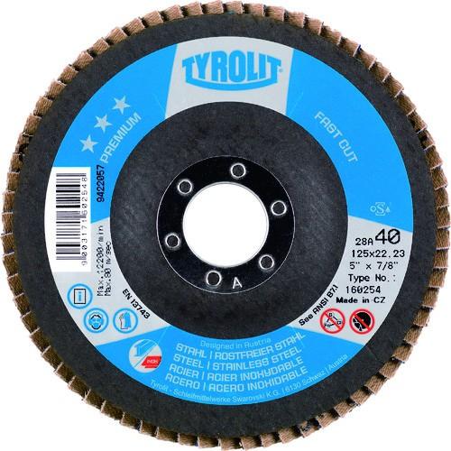 TYROLIT フラップディスク ファストカット 125mm #80 10枚 160244