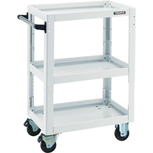 (送料別途)(直送品)TRUSCO ツールワゴン ドルフィン 高さ調節式 750X500 ホワイト DLWS-A973-W