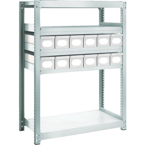 (送料別途)(直送品)TRUSCO スチールラック M2型軽中量棚 H1200 スチール引出付 小X12 M2-4345-A12