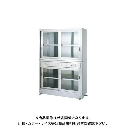 (送料別途)(直送品)シンコー ステンレス保管庫(二段式) 900×450×1750 VDGG-9045(受注生産)