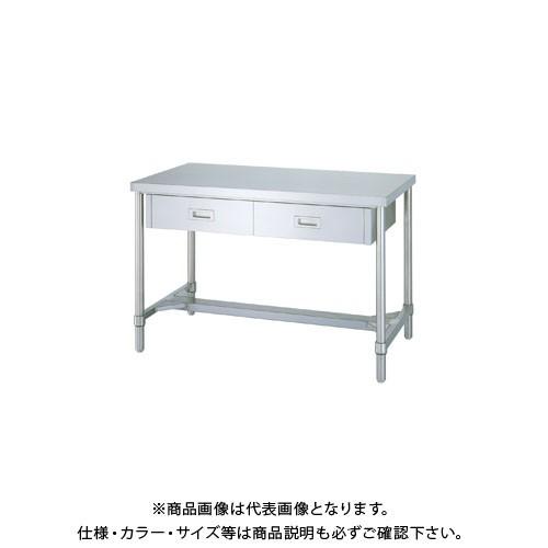 (送料別途)(直送品)シンコー ステンレス作業台(引出付/Ｈ枠仕様) 1800×600×800 WDH-18060