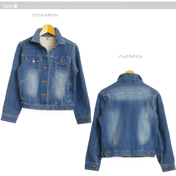 デニム 羽織 レディース ショート丈 Gジャン 春秋 M : K.G.B - 通販