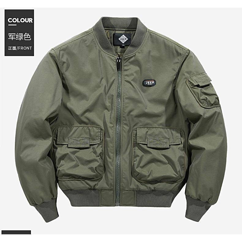 取外可能襟 秋冬 ミリタリージャケット ma1 メンズ ワークマン