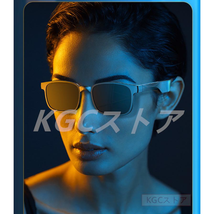 UVカットメガネ スマートBluetooth5.0 サングラス スポーツグラス ハンズフリー ワイヤレスイヤホン ヘッドフォン 眼鏡 レディース ファッション 抗 ブルーレイの画像