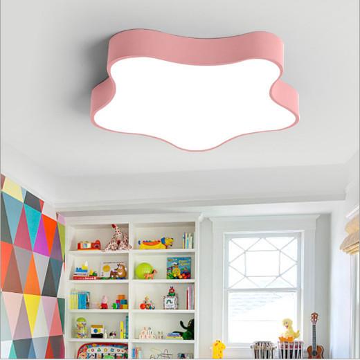 シーリングライト 内蔵LEDランプ 天井照明 室内照明器具 廊下 玄関 寝室 ベッドルーム 工事必要 子供部屋 可愛い 幼稚園 欧米現代簡約 五角星 マカロン 薄型