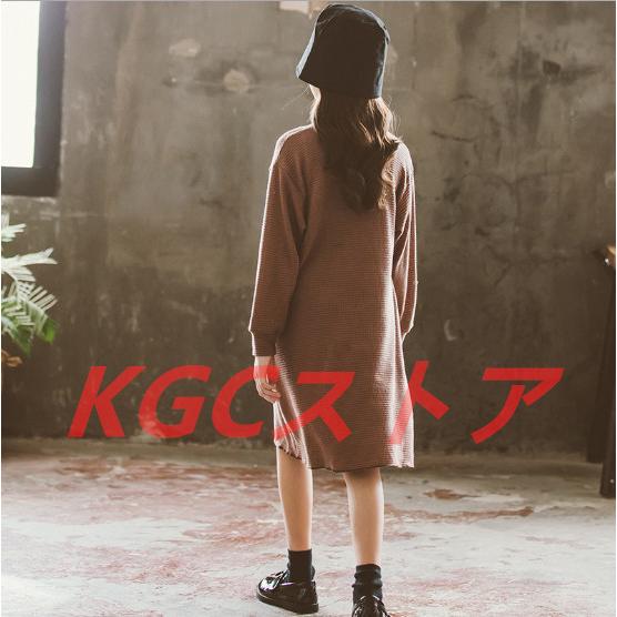 子供用ワンピース ガールズ スカート ジュニア服 カジュアル キッズ 長袖 春秋新作 女の子 子供服 オシャレ 韓国風 可愛い レトロなワンピース 子ども服 人気満点