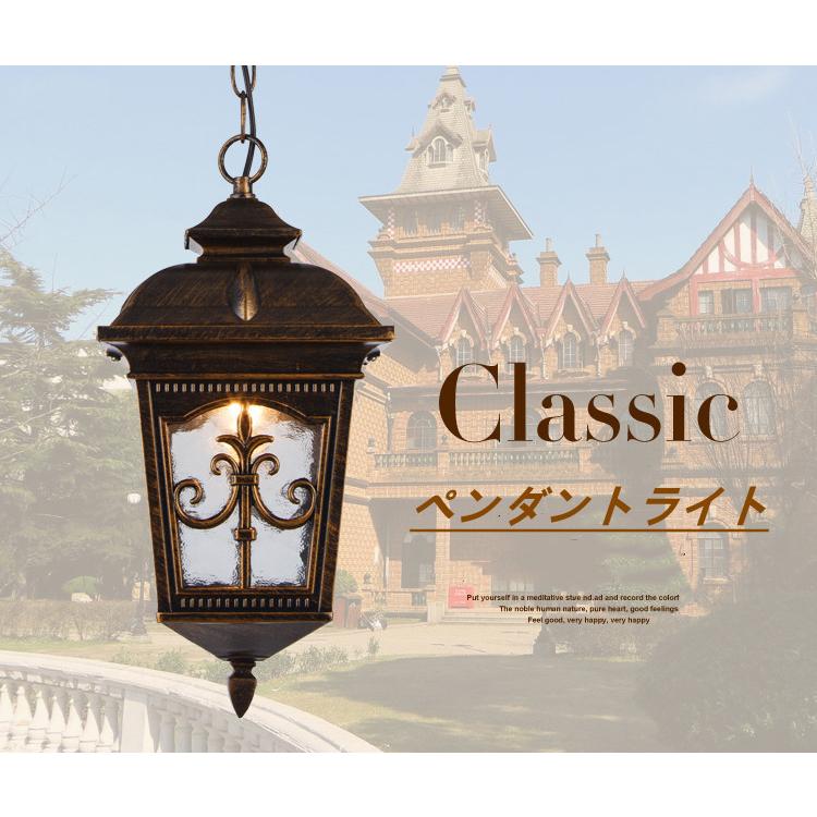 Mサイズ 庭園LEDランプ ペンダントライト 外灯 天井照明 ベランダ 廊下玄関 あずまや ぶどう棚 別荘 屋外シャンデリア 工事必要 洋風欧米レトロ 吊下げ IP65防水