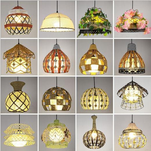 シャンデリア 工事必要 ペンダントライト シーリング LEDランプ 天井照明 吊下げ 室内照明器具 欧米 現代  紙ひも編み 田園 カフェ ダイニング バー ホテルの画像