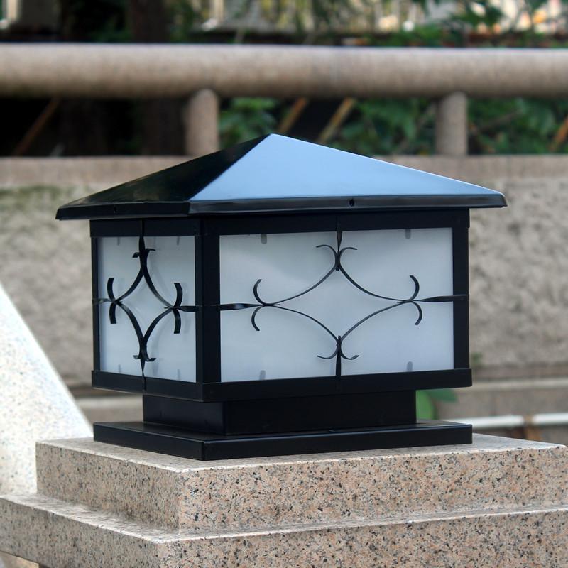 25cm 門柱灯 茶色 黒色 ガーデンライト 門灯 ウォールランプ 防水 