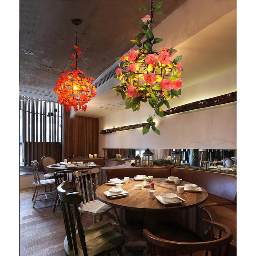 ペンダントライト 天井照明 工事必要 欧米簡約 レストラン バー LEDランプ シーリング シャンデリア リビング 喫茶店 カフェ 模倣植物