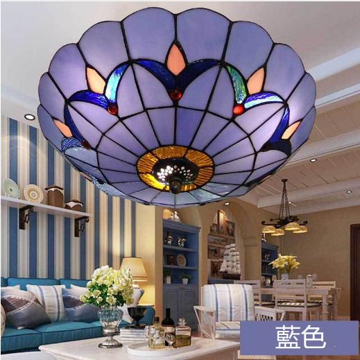 い144欧風 天井照明 クリエイティブ ステンドグラス ブルーハート い144欧風 天井照明 クリエイティブ ステンドグラス ブルーハート い