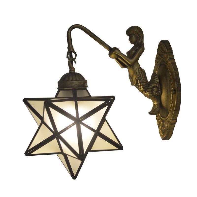 ウォールライト 壁掛け照明 ブラケットライト ガラス工芸 ステンドグラス アンティーク カフェ風 インテリア レトロ 玄関灯 廊下 E26対応 工事必要